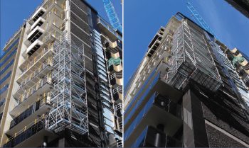 Double cantilever facade South Melbourne