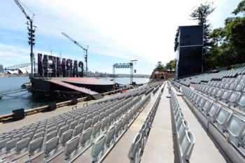 Grandstand scaffold on Sydney Harbour