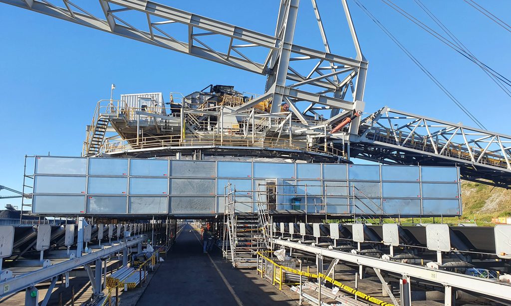 safe access coal terminal scaffold